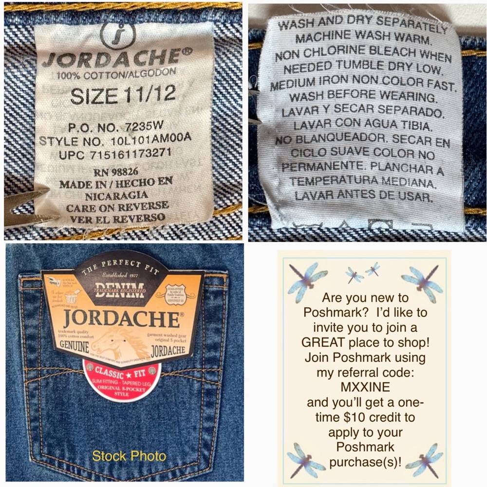 W27/28 L32 Jordache Vintage Classic Slimming Fit High Rise Tapered Leg Jeans - Picture 16 of 17